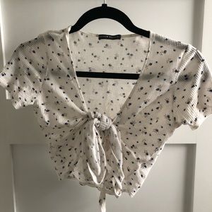 Brandy Melville floral wrap top